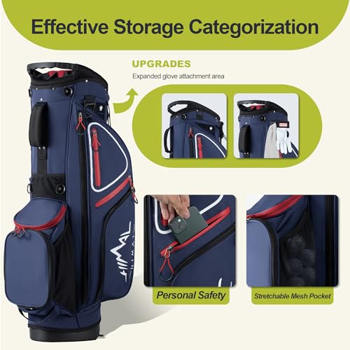 14 Way Golf Stand Bag for Men with Top Dividers and 10 Pockets D91627