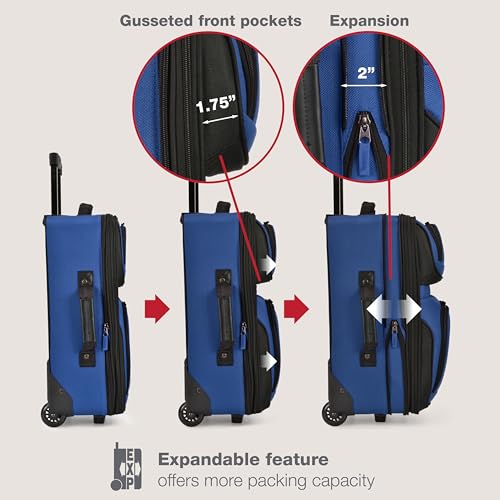 U.S. Traveler Rio Expandable Carry-on Luggage, Orange R95197