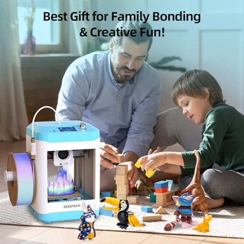 Geeetech 3D Printer for Kids & Beginners, Auto-Leveling, Mini Size H49529
