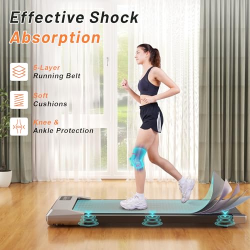 SupeRun Walking Pad, Under Desk Treadmill with Remote Control, 2.5 HP Y8357