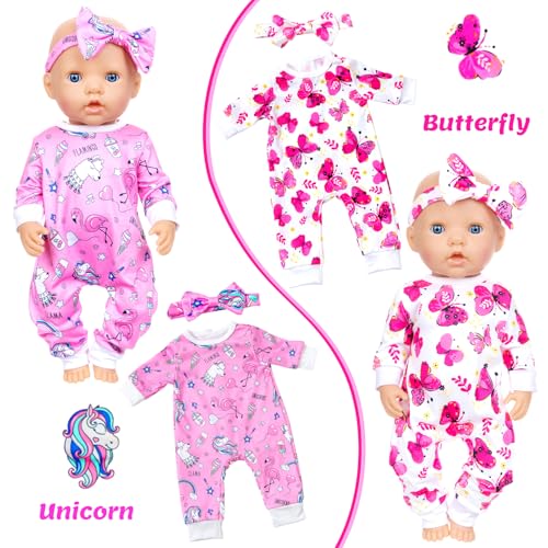 Ecore Fun 5 Sets Baby Doll Clothes and Headbands for 14-16 Inch Dolls R1250
