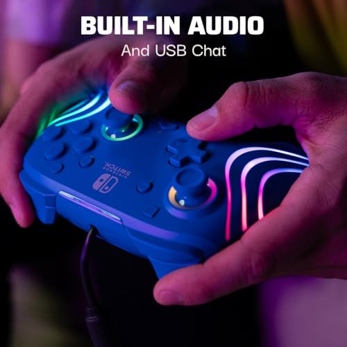 PDP Afterglow Wave Wireless RGB Gaming Controller for Nintendo Switch, Black I1528