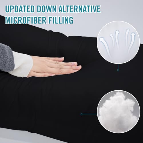 Sycoodeal King Size Bed Pillows 4 Pack, Machine Washable, Black U495