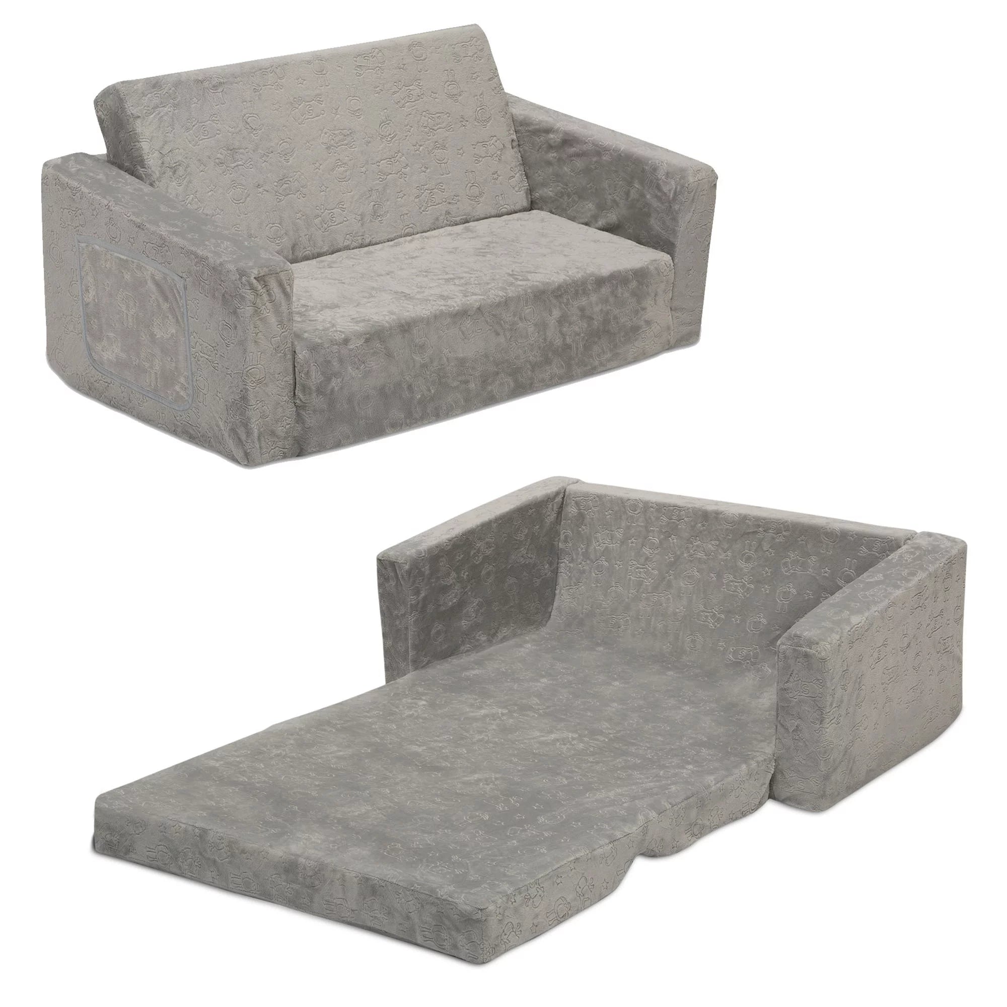 Serta Perfect Sleeper Extra Wide Convertible Sofa to Lounger - Comfy 2-in-1 Flip Open Couch/Sleeper for Kids, Multiple Colors