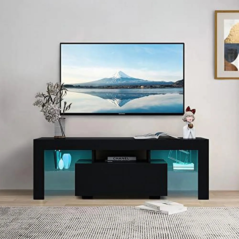 NLIBOOMLife Modern TV Stand with 2 Cabinets for 65 inch TV E24521
