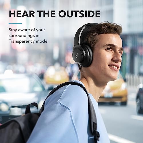 Soundcore by Anker Q20i Hybrid Active Noise Cancelling Headphones, Wireless Over-Ear Bluetooth, White S574
