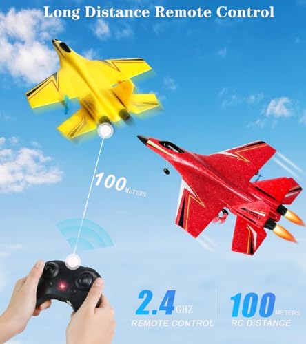 Remote Control Airplane 2 Channel Foam RC Glider for Kids Beginners Blue G3553