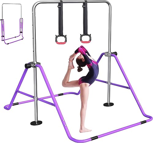 FBSPORT Gymnastics Bar for Kids, Adjustable Height, Folding W6973