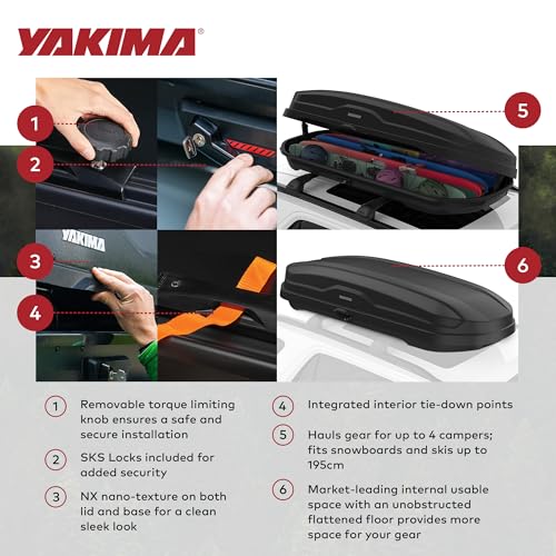 Yakima SkyBox NX XL Roof Cargo Carrier, 18 cu ft, Black W25736