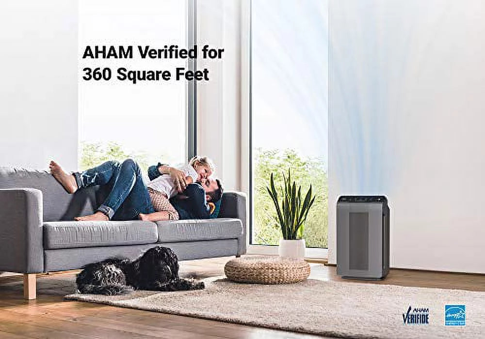 Winix 5300-2 Air Purifier with True HEPA and Carbon Filter, Gray Y335752