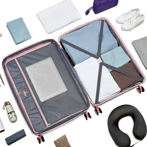 LARVENDER Luggage Sets 3 Piece, 20in Carry On PP Hardshell Suitcase with Spinner Wheels Q3160