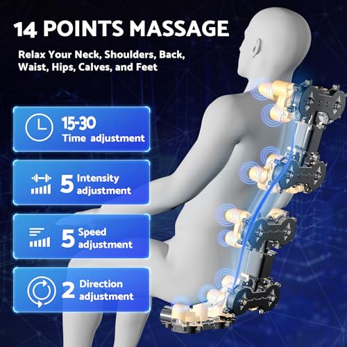 Zero Gravity Full Body Massage Chair with Shiatsu Recliner and 14 Massage Points F709903