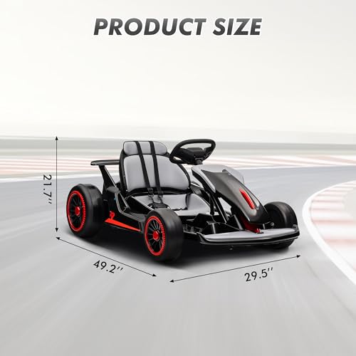 24V Electric Go Kart Drifting Ride On Car for Kids 6-12 Years Old T574114