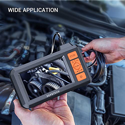 DEPSTECH Dual Lens Industrial Endoscope 1080P Inspection Camera with 4.3" LCD Screen D9013