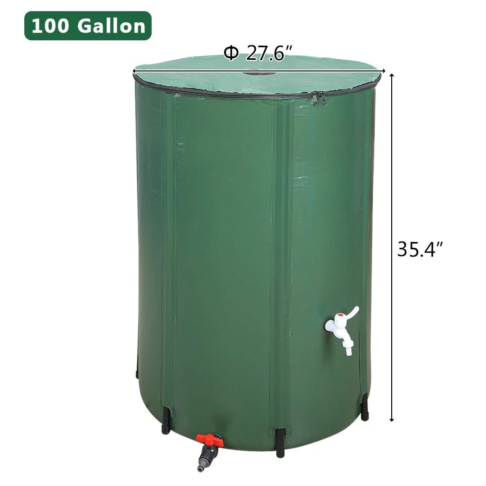 Zimtown 100 Gallon Portable Rain Barrel for Patio Water Storage N85560