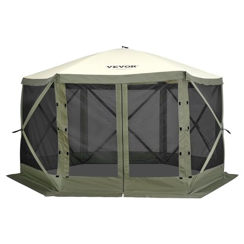 VEVOR Pop Up Gazebo Screen Tent 10x10ft with Mosquito Netting B21209