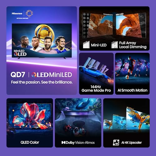 Hisense 75" QD7 Series Mini-LED 4K UHD Smart Fire TV (2025 Model) H41031