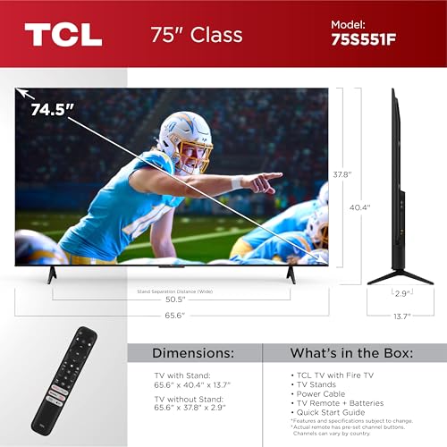 TCL 55-Inch Class S5 UHD 4K LED Smart TV with Fire TV, Dolby Vision, Alexa Built-in Q371022