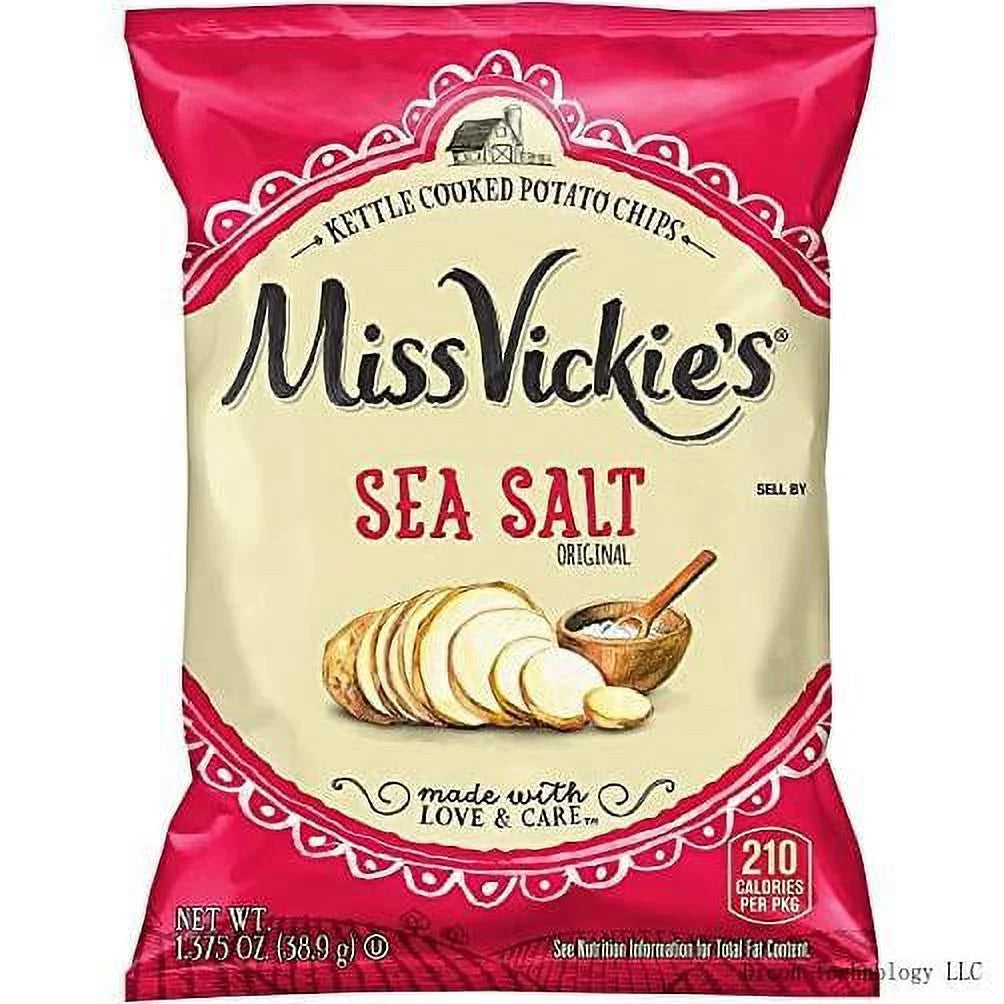 Sea Salt Original Kettle Cooked Potato Chips 1.375 Oz Bags - Pack Of 16