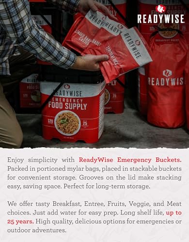 ReadyWise Emergency Food Supply 104 Servings Variety Pack Bucket A71005