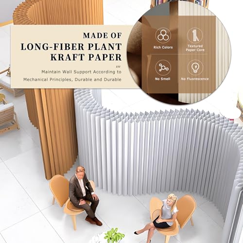 Portable Paper Room Divider Folding Privacy Screen G493926