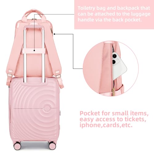 LARVENDER Luggage Sets 3 Piece, 20in Carry On PP Hardshell Suitcase with Spinner Wheels Q3160
