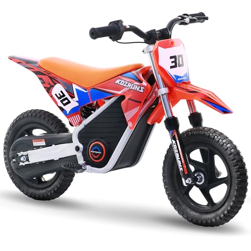 AIII Electric Dirt Bike for Kids 3-7, 12-Inch Off-Road Tires, Red X89100