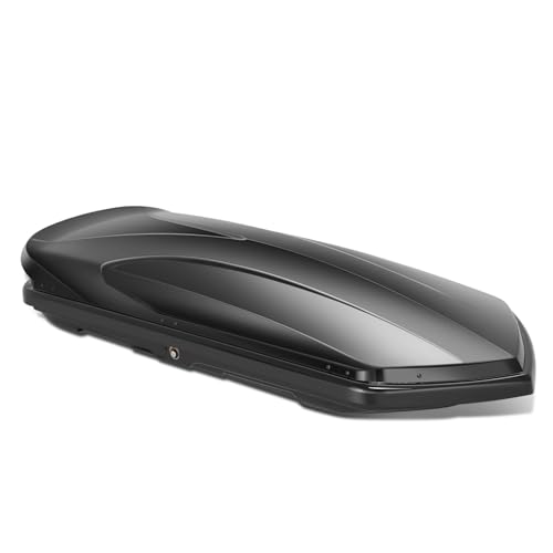 DNA MOTORING Rooftop Cargo Box Lockable Car Top Storage Case 110 Lbs Textured Black P1853