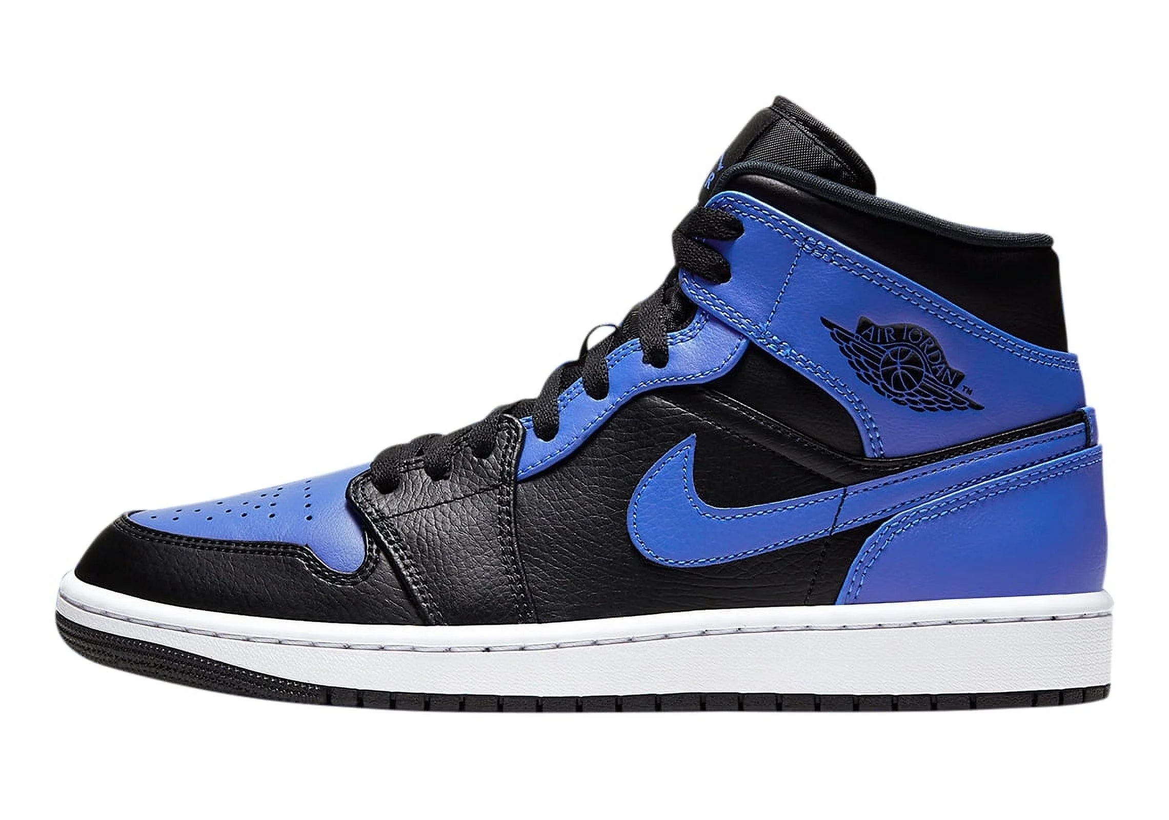 Men's Jordan 1 Mid "Royal" Black/Hyper Royal-White (554724 077) - 9