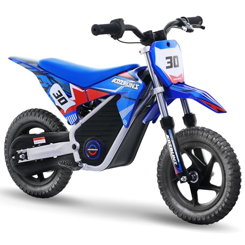 AIII Electric Dirt Bike for Kids 3-7, 12-Inch Off-Road Tires, Red X89100