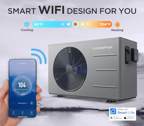27000 BTU Electric Pool Heater for Above Ground & Inground Pools, WiFi Control, 120V U93482