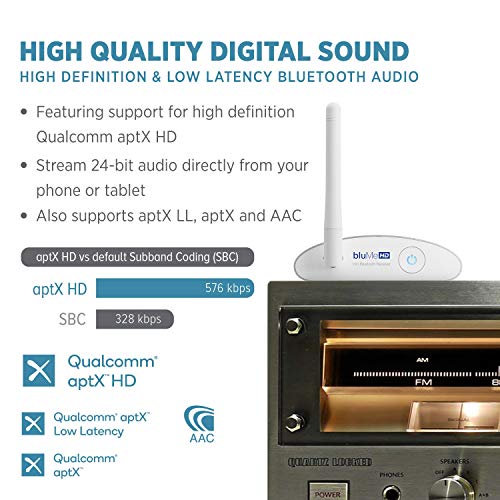 Auris Blume HD Long Range Bluetooth 5.3 Music Receiver with Audiophile DAC F3679