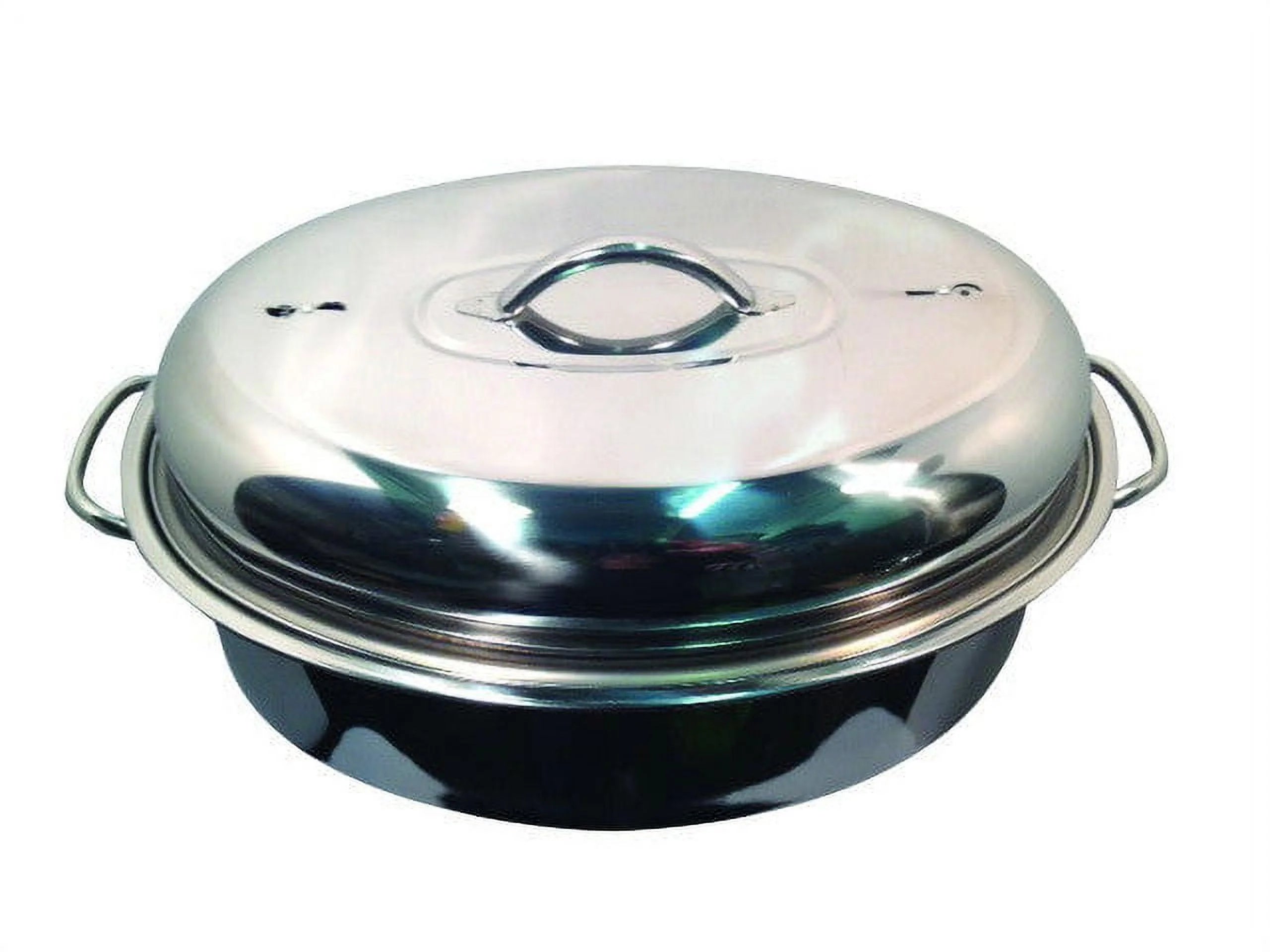Oval Turkey Roaster with Rack and Lid, 42cm Stainless Steel H921