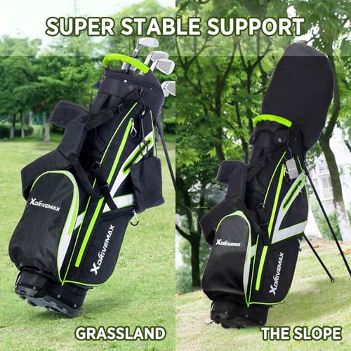Golf Bag Stand & Cart Bag for Men Women Lightweight with Rain Cover H8950