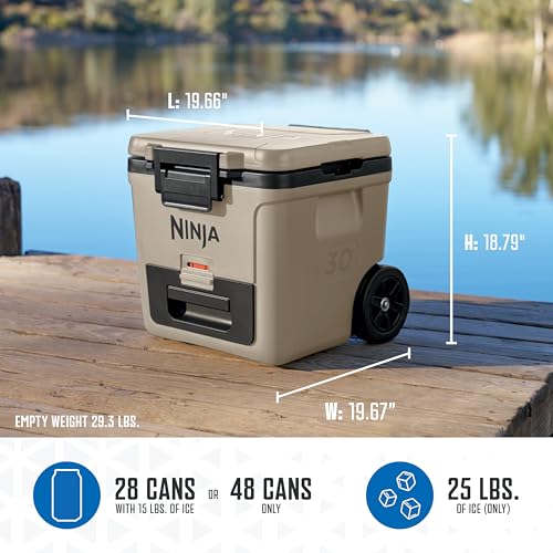 Ninja FrostVault 45QT Cooler with Wheels, Lakeshore Blue M1144