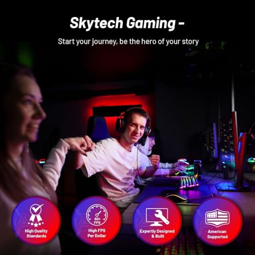 Skytech Gaming Azure 3 Desktop PC, Ryzen 7 7700, RTX 5060, 32GB RAM, 1TB SSD H1098