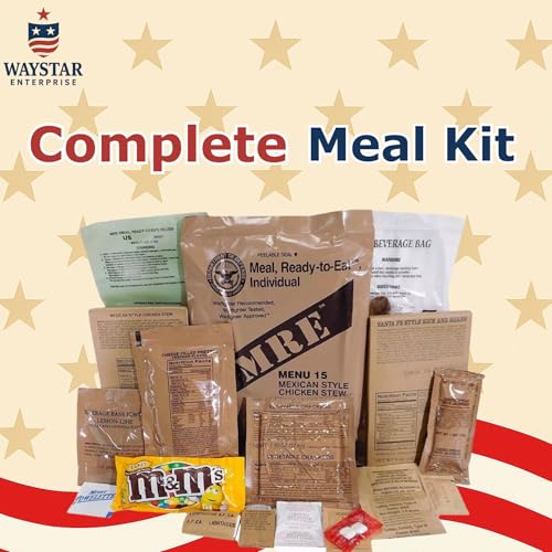 Military MRE Meals Ready to Eat (4 Pack) with Heaters, Long Shelf Life E421