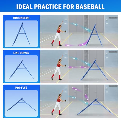 Volleyball Rebounder Net, Adjustable Pitchback Trainer for Backyard F7857