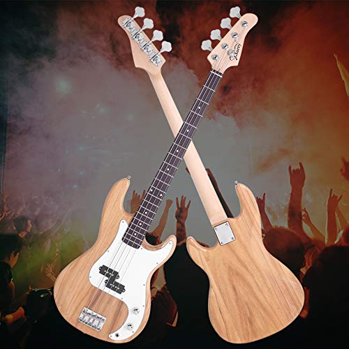 GLARRY GP Series Full Size Electric Bass Guitar 4 String Beginner Kit White V3757