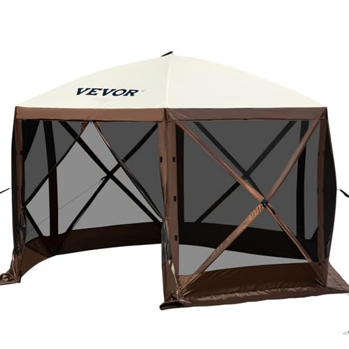 VEVOR Pop Up Gazebo Screen Tent 10x10ft with Mosquito Netting B21209