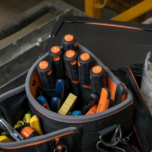 Klein Tools 55419SP-14 Tool Bag with Shoulder Strap, 14 Pockets O8402
