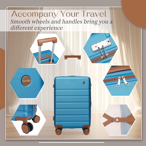 Hardside Carry-on Luggage 20 Inch with Spinner Wheels and TSA Lock J743
