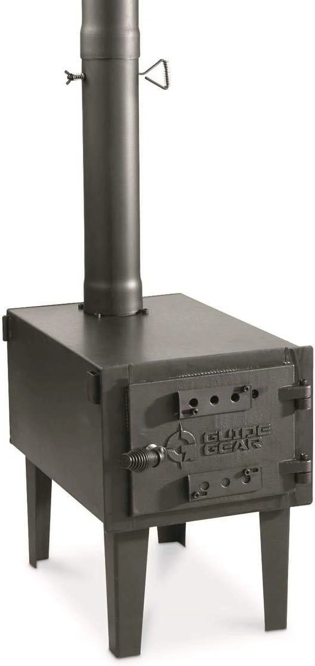 Guide Gear Outdoor Wood Burning Stove with Chimney Pipe for Camping S84203