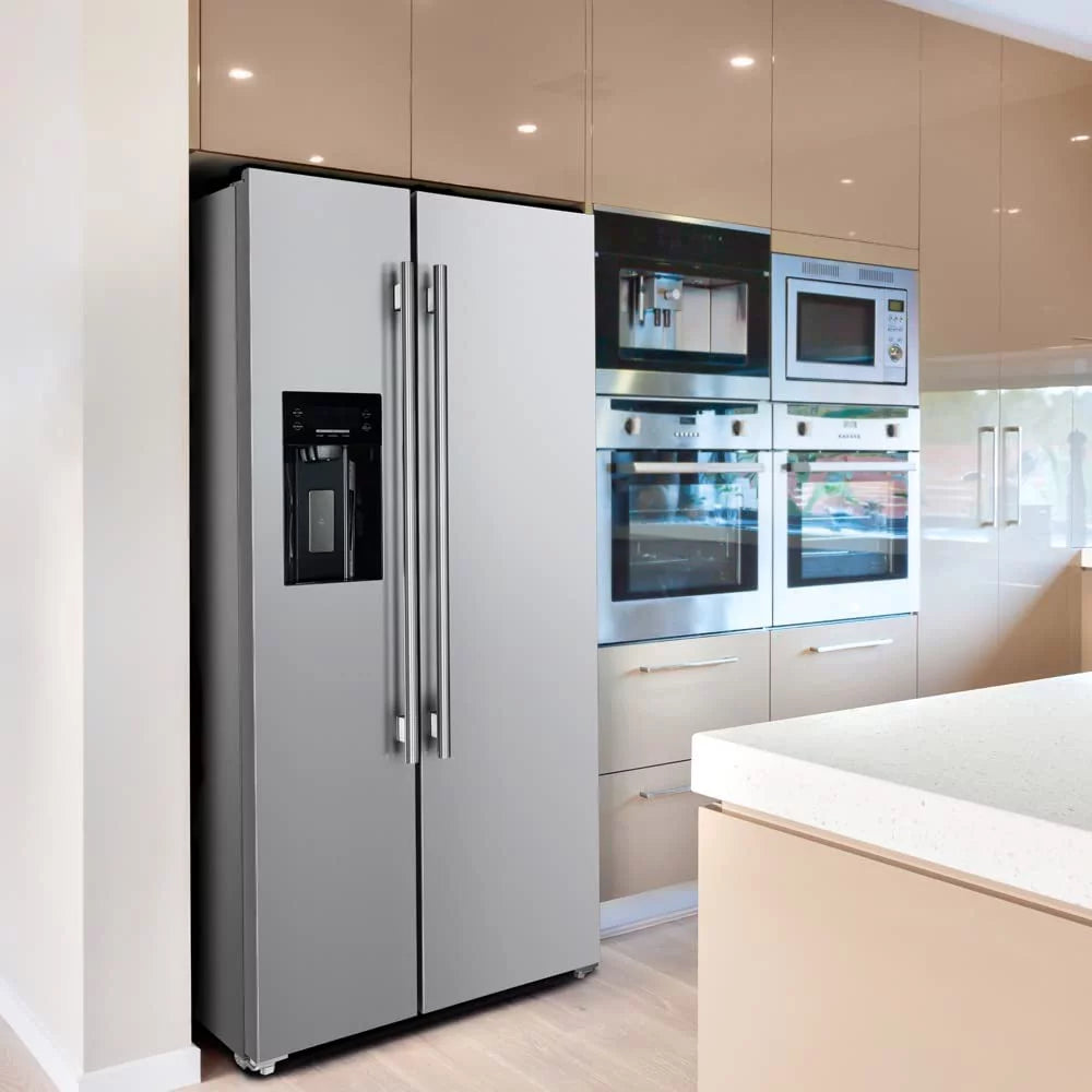Salerno 36" Side by Side 20 Cu.Ft Stainless Steel Refrigerator with Ice Maker D68707