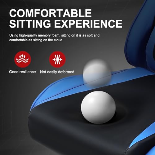 GTRACING Gaming Chair with Footrest, Blue R841
