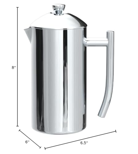 Frieling Double-Walled Stainless-Steel French Press Coffee Maker, 17 oz D60799
