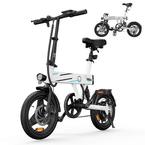 isinwheel U1 Folding Electric Bike, 500W Motor, 20 mph, Black O499