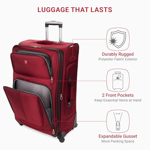 SwissGear Sion Softside Expandable Roller Luggage 3 Piece Set N784870