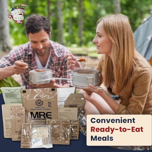 U.S. Military MRE 12 Pack with Flameless Heaters, Freeze Dried Meals E33512