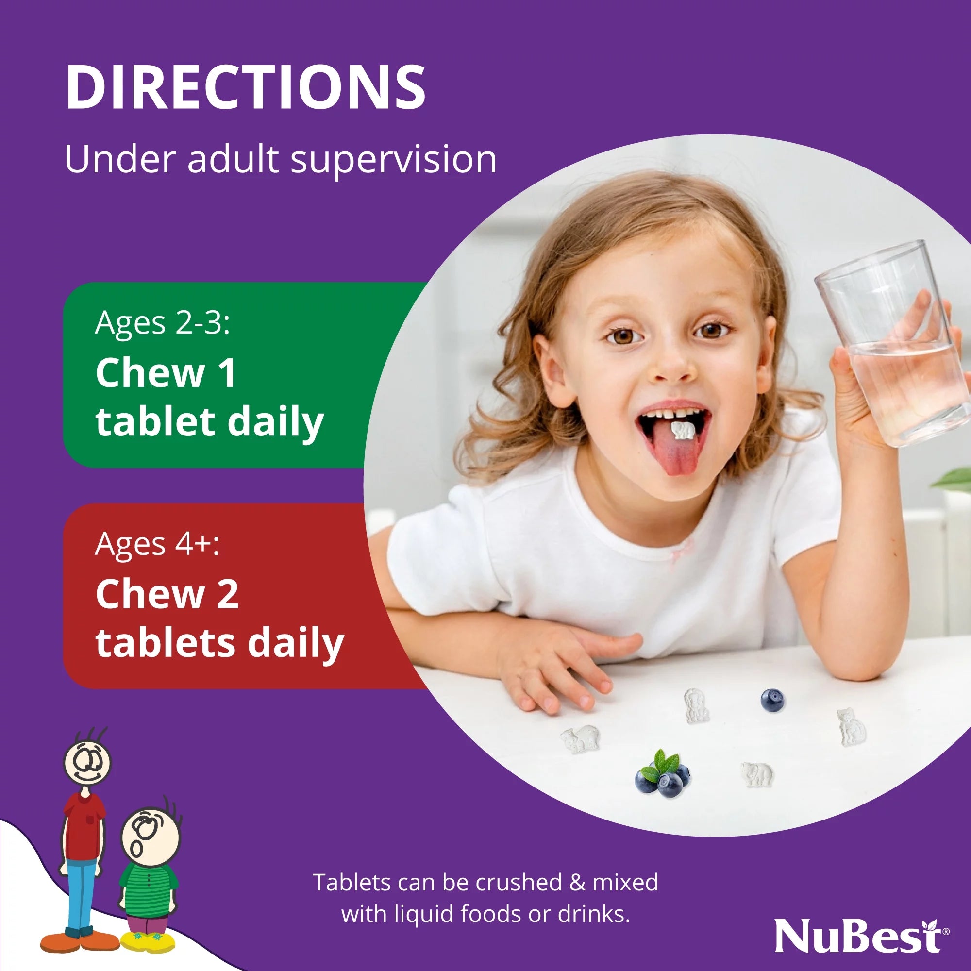 NuBest Tall 10+ & NuBest Tall Kidz Chewable Tablets Bundle F478746